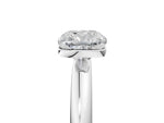 Cushion Cut Diamond Solitaire Ring in White gold with Prong Setting and Rounded Band_23