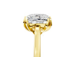 Cushion Cut Diamond Solitaire Ring in Yellow gold with Flower Prong Setting_23