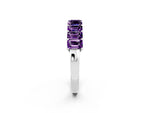 Emerald Cut Amethyst Eternity Band in Platinum with Prong Setting_2
