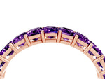 Emerald Cut Amethyst Eternity Band in Rose gold with Aligned Shared Prong Setting_4