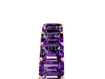 Emerald Cut Amethyst Eternity Band in Rose gold with Aligned Shared Prong Setting_5