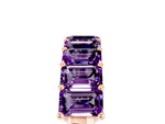 Emerald Cut Amethyst Eternity Band in Rose gold with Prong Setting_5