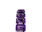 Emerald Cut Amethyst Eternity Band in Silver with Aligned Shared Prong Setting_5