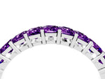 Emerald Cut Amethyst Eternity Band in Silver with Prong Setting_4