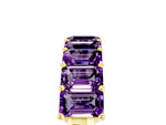 Emerald Cut Amethyst Eternity Band in Yellow gold with Prong Setting_5