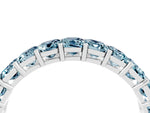 Emerald Cut Aquamarine Eternity Band in Silver with Aligned Shared Prong Setting_4