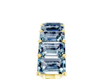 Emerald Cut Aquamarine Eternity Band in Yellow gold with Prong Setting_5