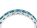Emerald Cut Blue Topaz Eternity Band in Platinum with Aligned Shared Prong Setting_4