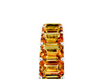 Emerald Cut Citrine Eternity Band in Platinum with Aligned Shared Prong Setting_5