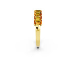 Emerald Cut Citrine Eternity Band in Yellow gold with Prong Setting_2