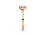 Emerald Cut Diamond Solitaire Engagement Ring in Rose gold with Prong Setting_26