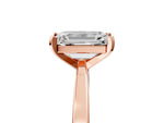 Emerald Cut Diamond Solitaire Engagement Ring in Rose gold with Prong Setting_29