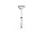 Emerald Cut Diamond Solitaire Engagement Ring in White gold with Prong Setting_26