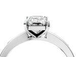 Emerald Cut Diamond Solitaire Engagement Ring in White gold with Prong Setting_28