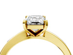 Emerald Cut Diamond Solitaire Engagement Ring in Yellow gold with Prong Setting_28
