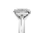Emerald Cut Diamond Solitaire Ring in White gold with Prong Setting and Rounded Band_23