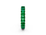 Emerald Cut Emerald Eternity Band in Platinum with Aligned Shared Prong Setting_2