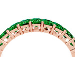 Emerald Cut Emerald Eternity Band in Rose gold with Prong Setting_4
