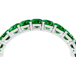 Emerald Cut Emerald Eternity Band in White gold with Aligned Shared Prong Setting_4