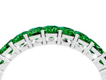 Emerald Cut Emerald Eternity Band in White gold with Prong Setting_4