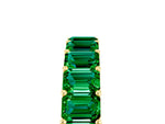 Emerald Cut Emerald Eternity Band in Yellow gold with Aligned Shared Prong Setting_5