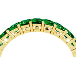 Emerald Cut Emerald Eternity Band in Yellow gold with Prong Setting_4