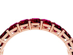Emerald Cut Garnet Eternity Band in Rose gold with Aligned Shared Prong Setting_4