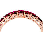 Emerald Cut Garnet Eternity Band in Rose gold with Prong Setting_4