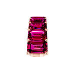 Emerald Cut Garnet Eternity Band in Rose gold with Prong Setting_5