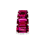 Emerald Cut Garnet Eternity Band in Silver with Prong Setting_5