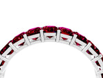 Emerald Cut Garnet Eternity Band in White gold with Aligned Shared Prong Setting_4