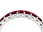 Emerald Cut Garnet Eternity Band in White gold with Prong Setting_4