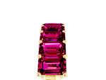 Emerald Cut Garnet Eternity Band in Yellow gold with Prong Setting_5