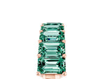 Emerald Cut Green Sapphire Eternity Band in Rose gold with Prong Setting_5