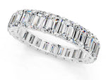 Emerald Cut Moissanite Eternity Band in Platinum with Aligned Shared Prong Setting_1