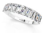 Emerald Cut Moissanite Eternity Band in Platinum with Prong Setting_1