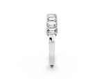 Emerald Cut Moissanite Eternity Band in Platinum with Prong Setting_2