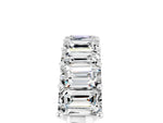 Emerald Cut Moissanite Eternity Band in Platinum with Prong Setting_5