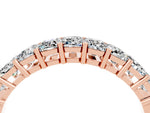 Emerald Cut Moissanite Eternity Band in Rose gold with Prong Setting_4