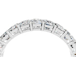 Emerald Cut Moissanite Eternity Band in Silver with Aligned Shared Prong Setting_4