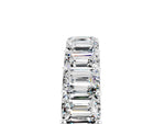 Emerald Cut Moissanite Eternity Band in Silver with Aligned Shared Prong Setting_5