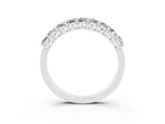 Emerald Cut Moissanite Eternity Band in Silver with Prong Setting_3
