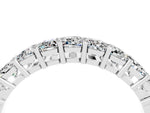 Emerald Cut Moissanite Eternity Band in White gold with Prong Setting_4
