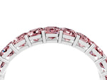 Emerald Cut Morganite Eternity Band in Platinum with Aligned Shared Prong Setting_4