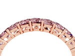 Emerald Cut Morganite Eternity Band in Rose gold with Prong Setting_4
