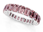 Emerald Cut Morganite Eternity Band in White gold with Aligned Shared Prong Setting_1