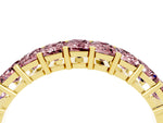 Emerald Cut Morganite Eternity Band in Yellow gold with Prong Setting_4