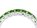 Emerald Cut Peridot Eternity Band in Platinum with Prong Setting_4