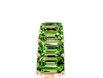 Emerald Cut Peridot Eternity Band in Rose gold with Prong Setting_5