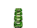 Emerald Cut Peridot Eternity Band in White gold with Aligned Shared Prong Setting_5